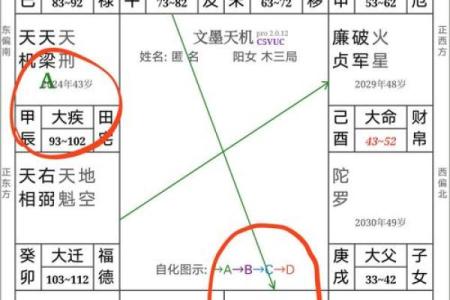 紫微斗数之生年干四化表象：迁移宫四化表象