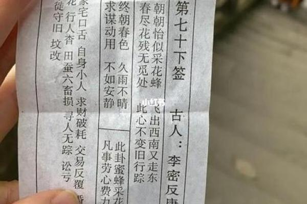 观音灵签80签解签问工作
