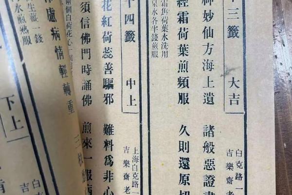 观音灵签第34签问疾病
