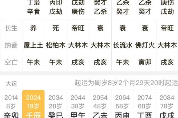 最准八字排盘详解