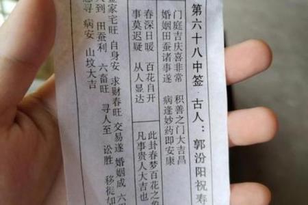 观音灵签20签解签易安
