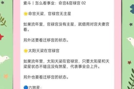 紫微斗数看官禄宫的口诀