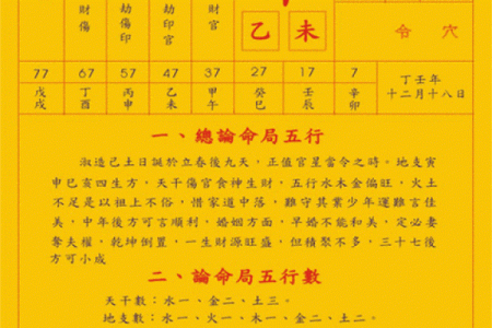 八字大运免费