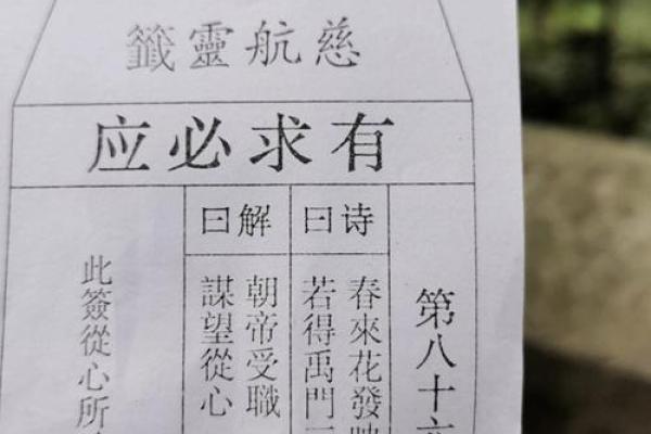 观音灵签解8
