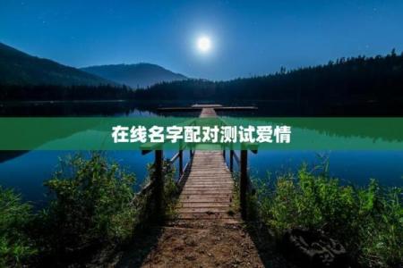 爱情免费测试姓名配对打分 爱情测试姓名配对超准免费